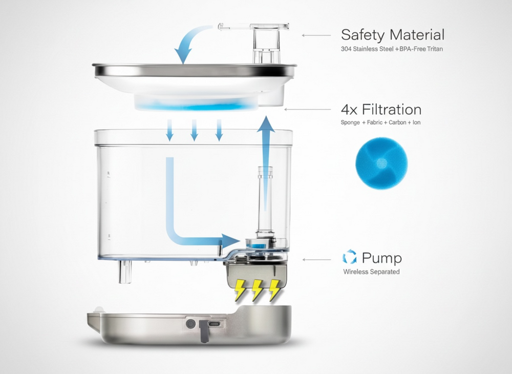 PawFlow Smart Pet Water Fountain